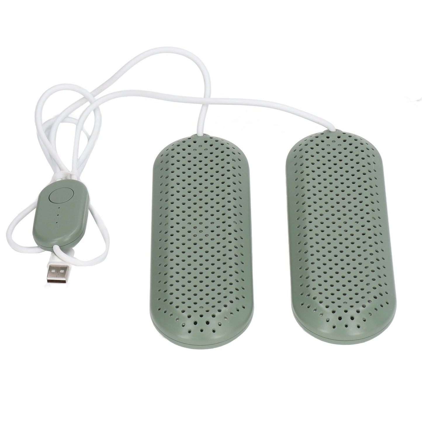 Household USB Shoe Dryer Student Dormitory Adult Deodorizing Boot Shoes Dryer with Timer OD Green