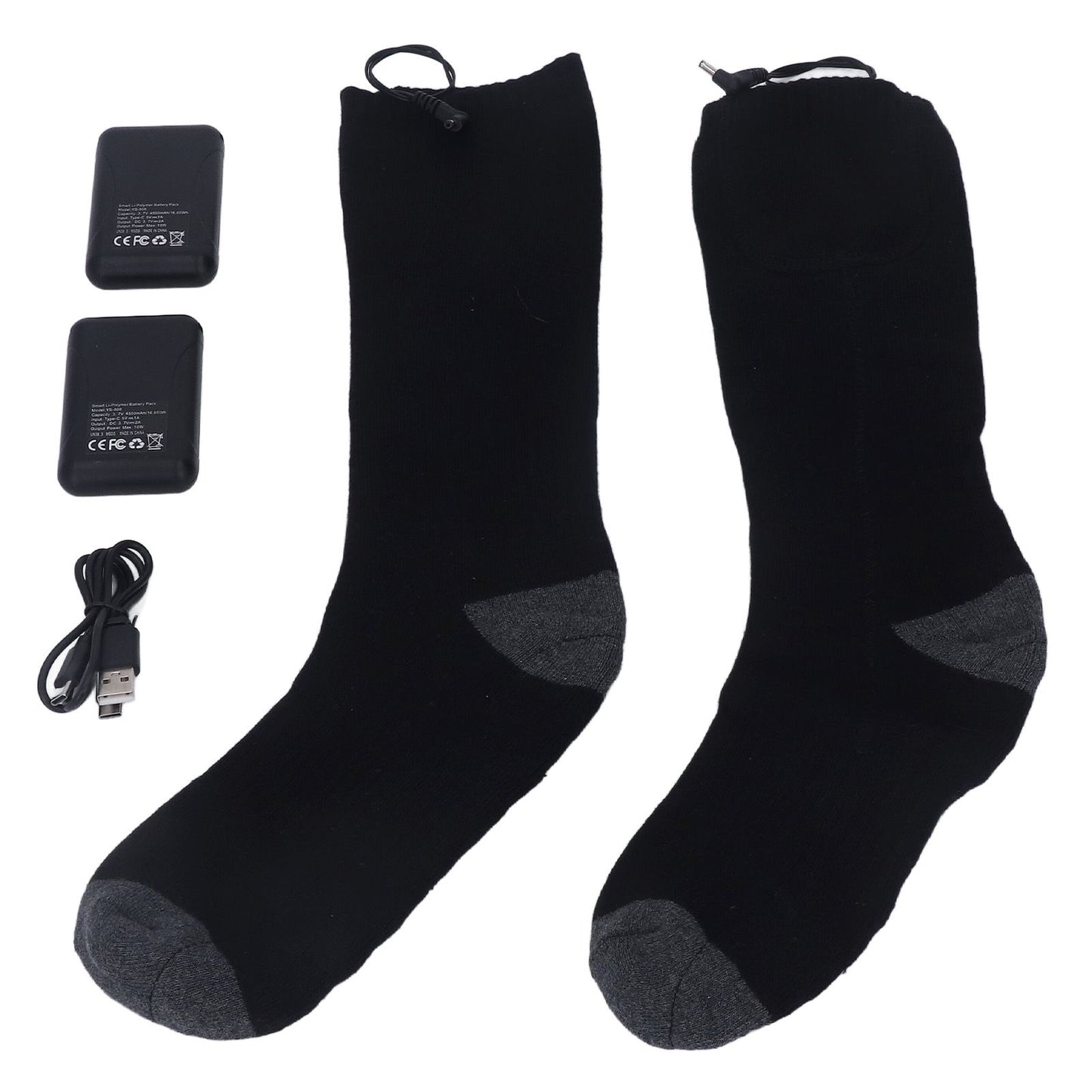 Heated Socks Warmer 3 Heating Level USB Charging Comfortable Washable for Men Women