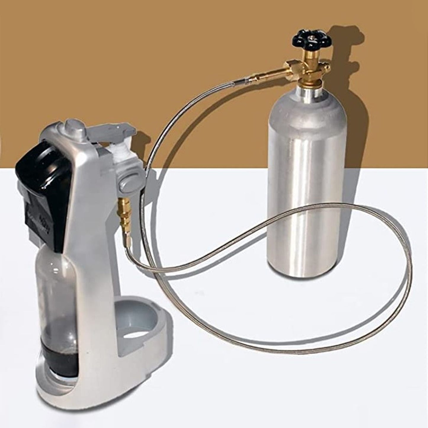 CO2 Adapter for Soda Water for DUO for Terra for Art Soda Maker CO2 Cylinder Silver Male Adapter