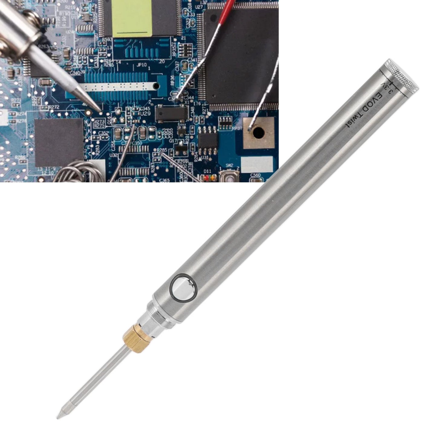Wireless Charging Welding Pen Rechargeable Soldering Iron Tip Tool with 510 Interface Silver