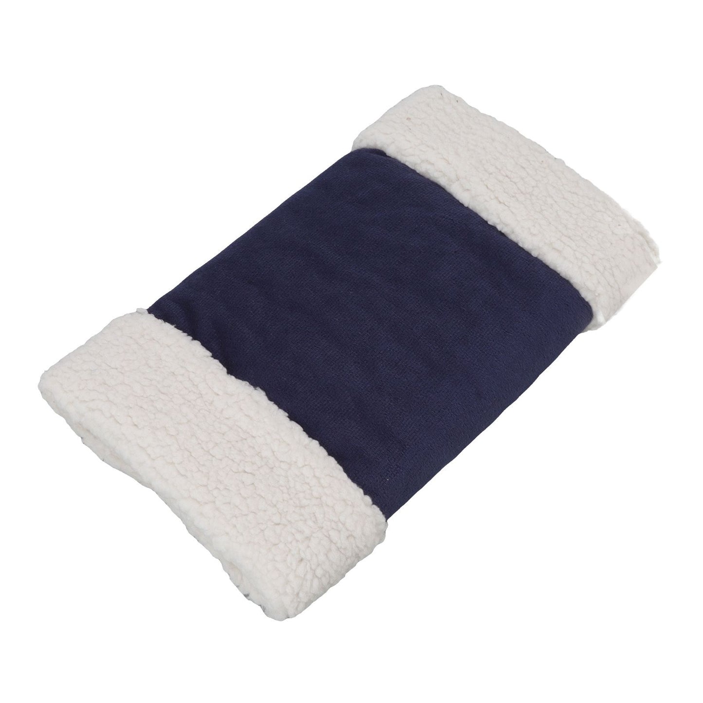 Portable Heated Hand Muff Plush Thickened Heated Hand Warmer Pouch USB Rechargeable Electric Heater for Autumn Winter Warm 10W 5V Dark Blue