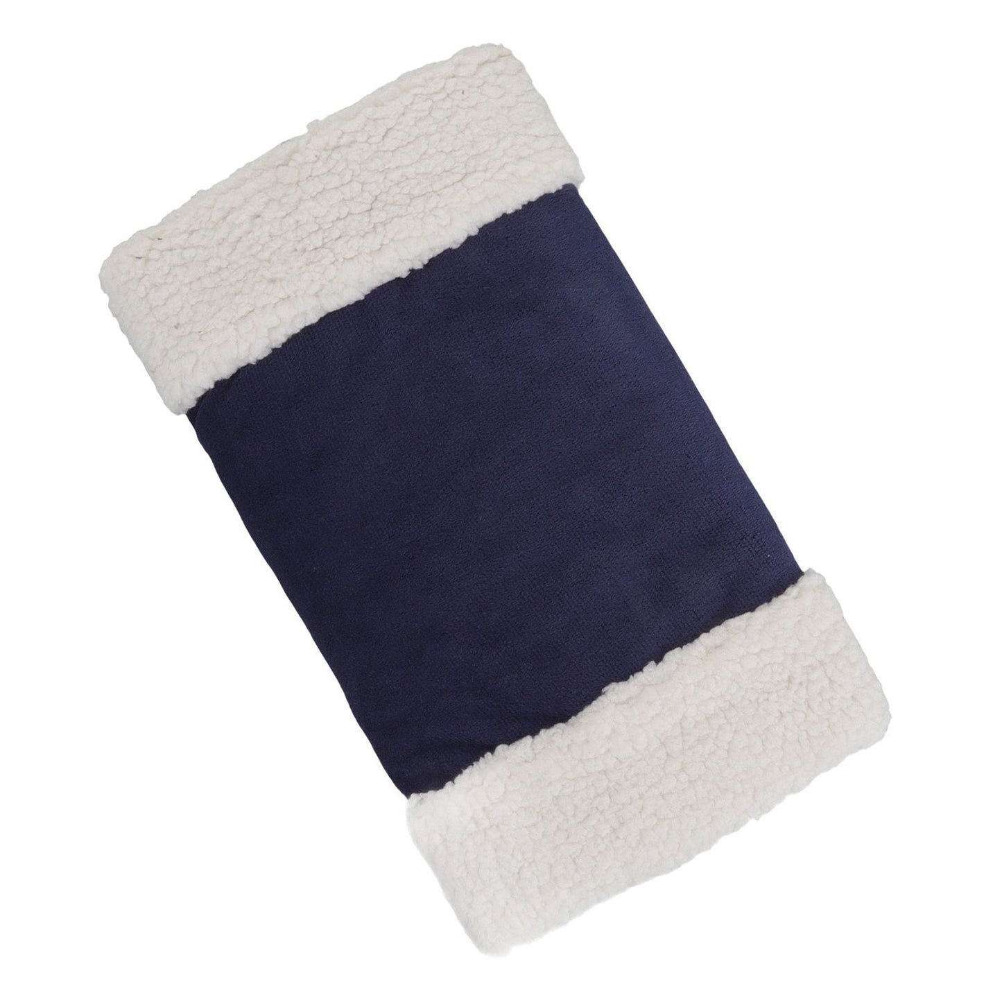 Portable Heated Hand Muff Plush Thickened Heated Hand Warmer Pouch USB Rechargeable Electric Heater for Autumn Winter Warm 10W 5V Dark Blue