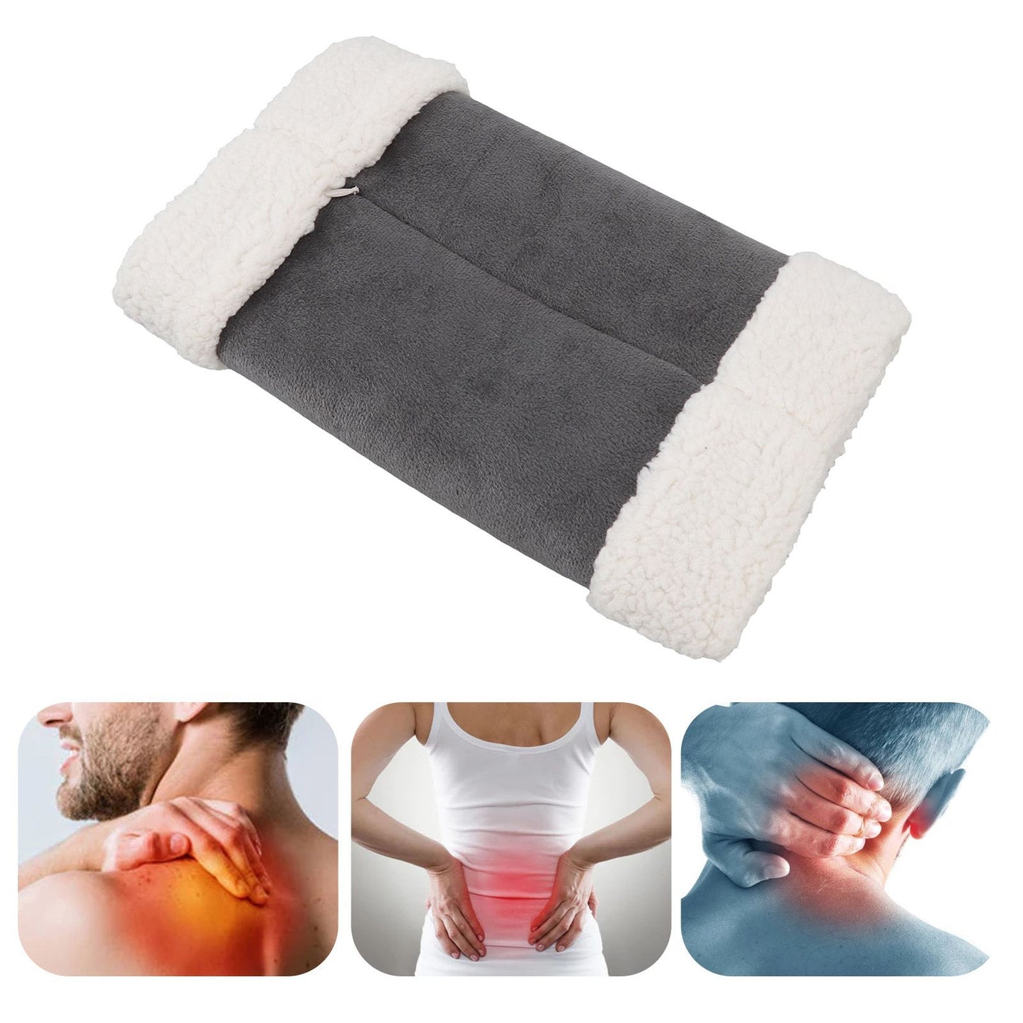 Portable Heated Hand Muff Plush Thickened Heated Hand Warmer Pouch USB Rechargeable Electric Heater for Autumn Winter Warm 10W 5V Gary