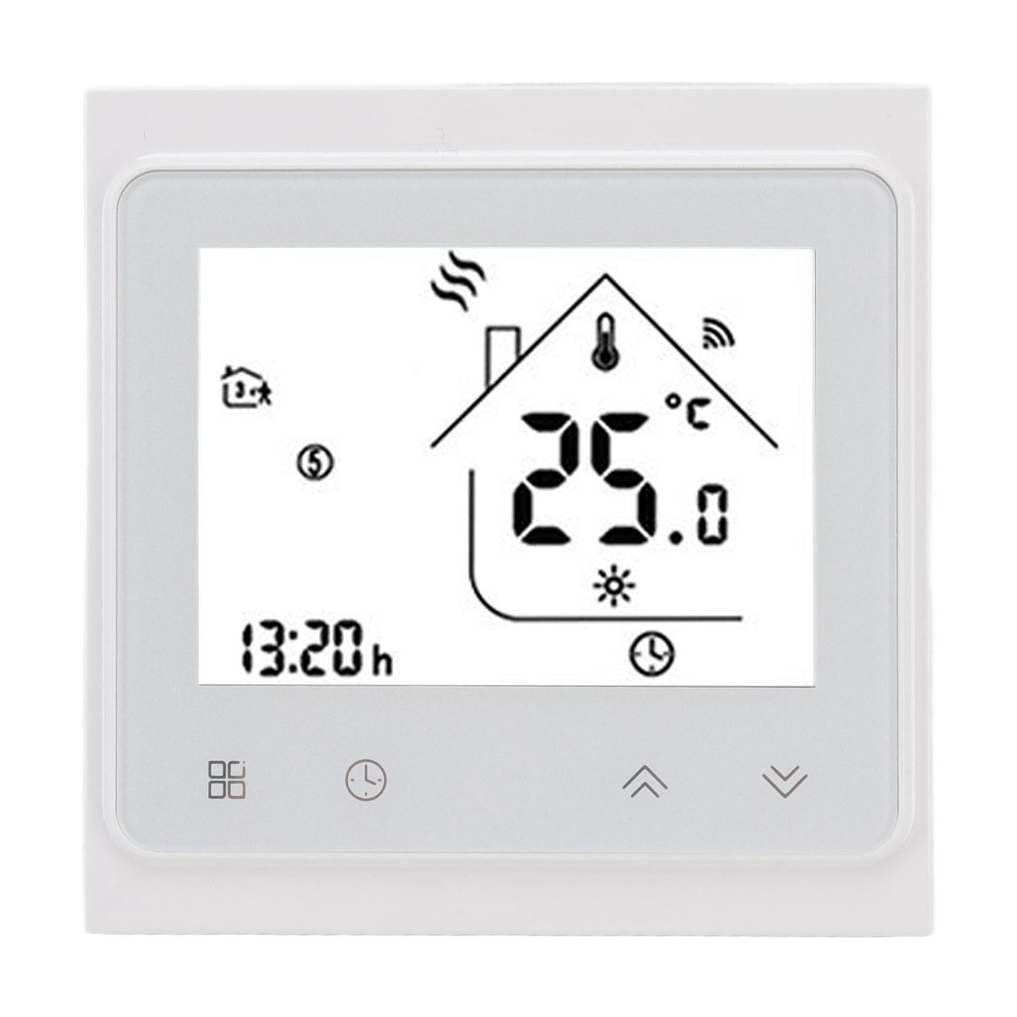 Smart Thermostat for Zigbee Mobile Phone App Voice Control Smart Remote Water Heating Thermostat AC 95‑240V White