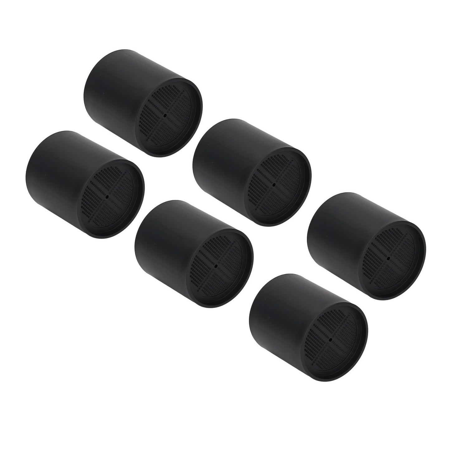 6PCS Furniture Leg Extender Plastic Round 4in Rise Black Furniture Risers for Home Office Sofa