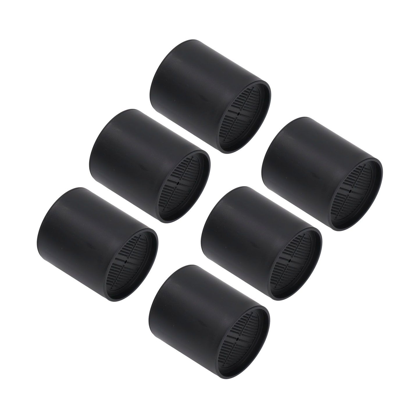 6PCS Furniture Leg Extender Plastic Round 4in Rise Black Furniture Risers for Home Office Sofa