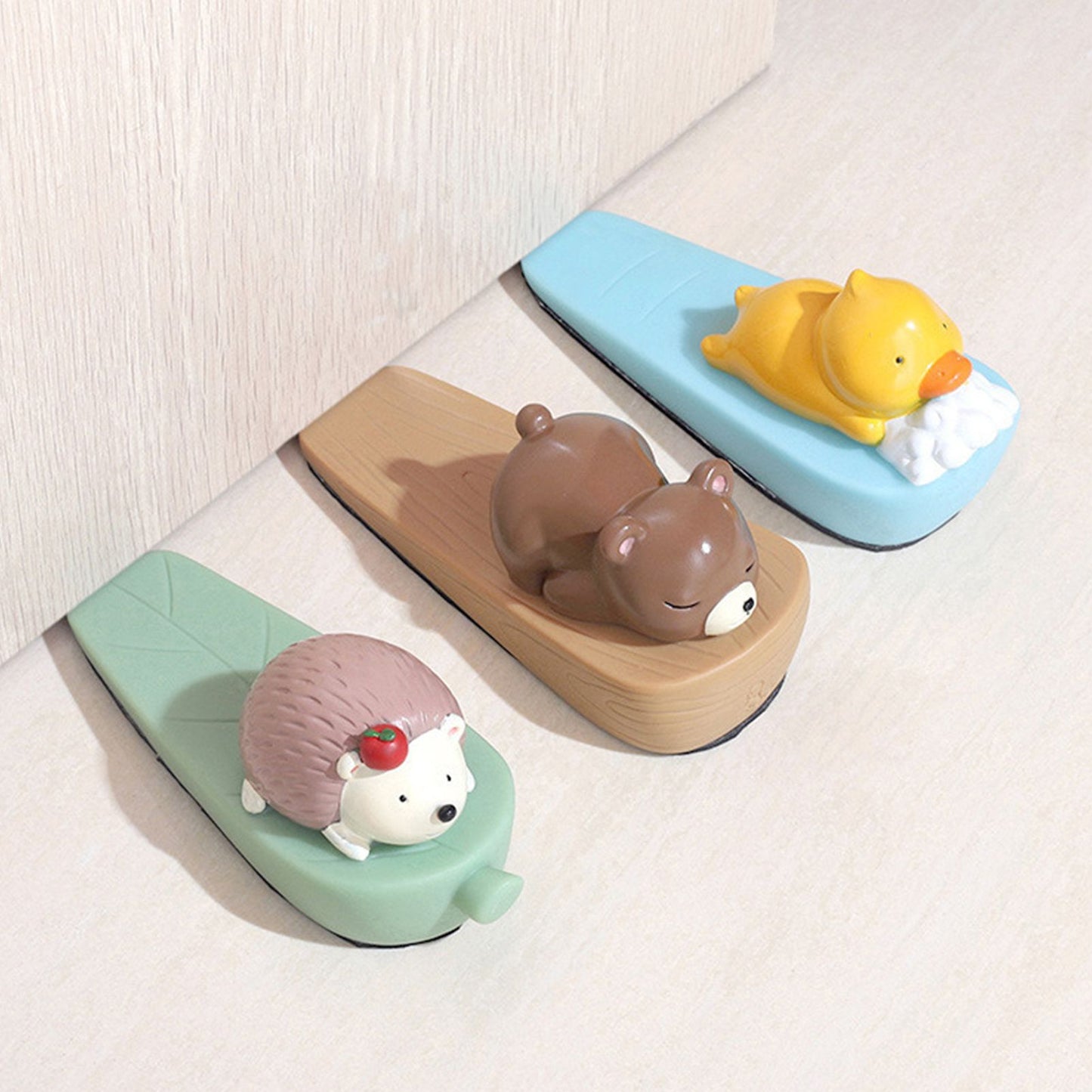 Cute Animal Door Stop Collision Prevention Windproof Prevent Slipping Funny Decorative Wedge Door Stopper Hedgehog