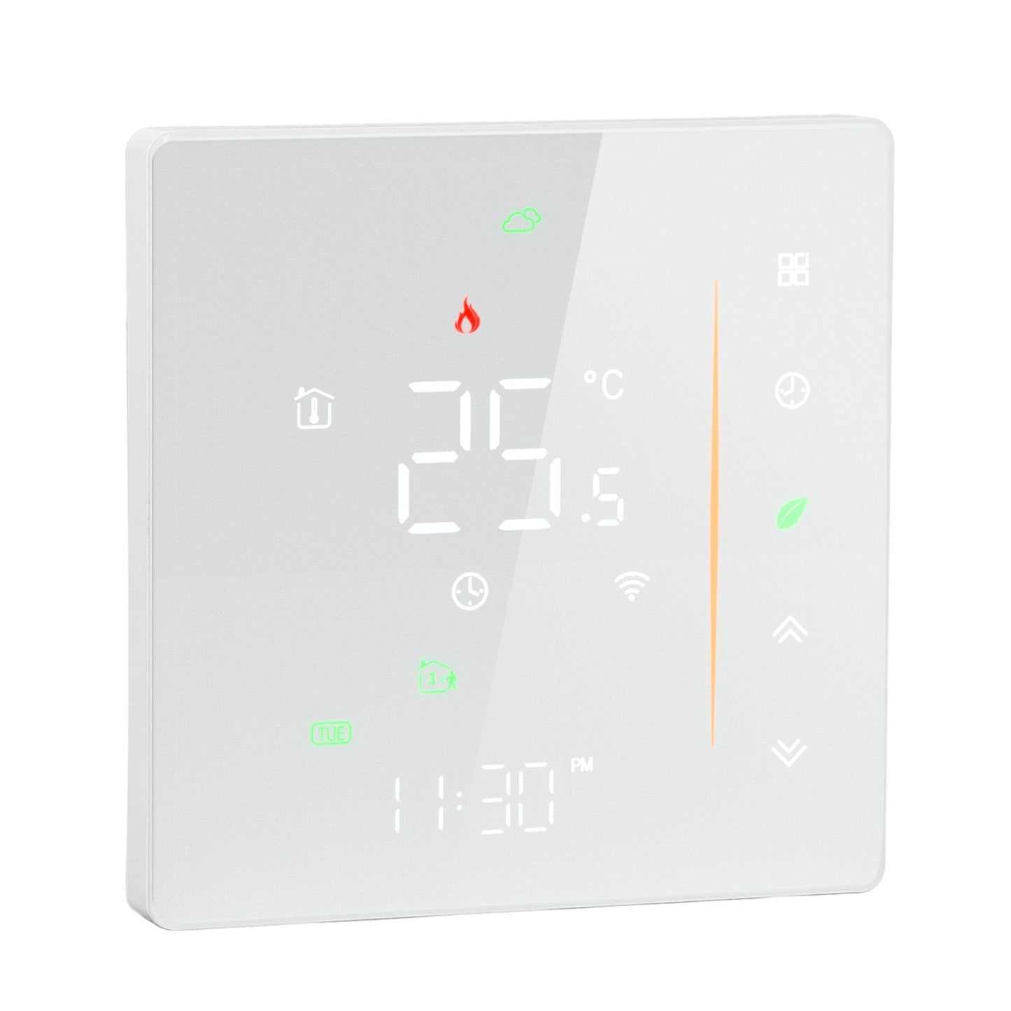 Smart Thermostat WiFi Programmable Phone App Control Water Floor Heating Temperature Controller for Tuya AC 95‑240V White