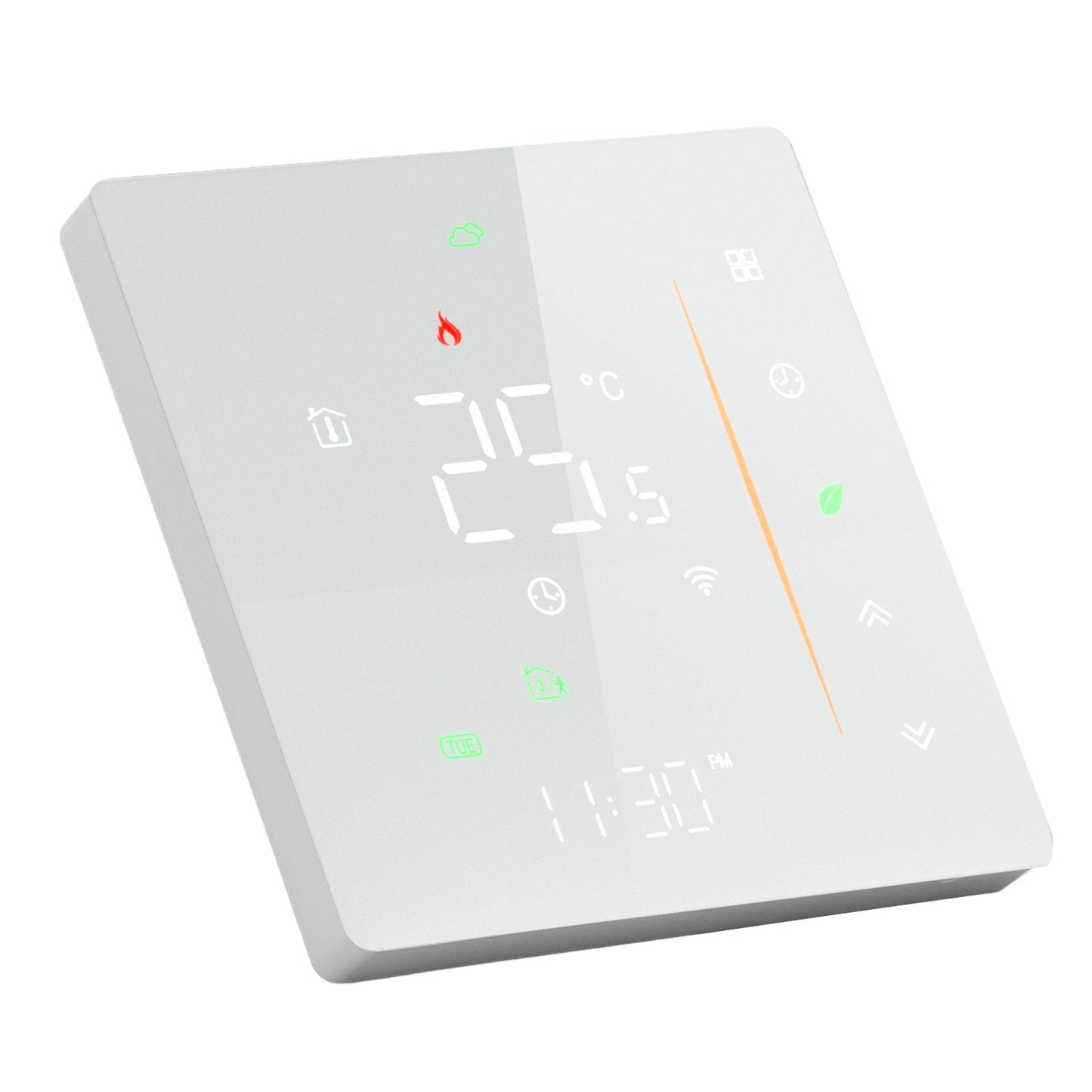 Smart Thermostat WiFi Programmable Phone App Control Water Floor Heating Temperature Controller for Tuya AC 95‑240V White
