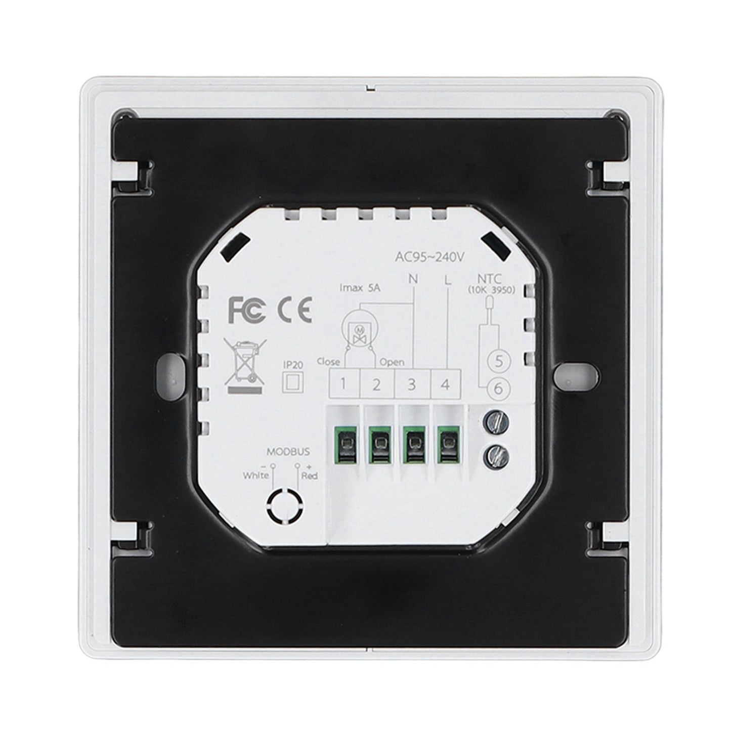 Smart Thermostat WiFi Programmable Phone App Control Water Floor Heating Temperature Controller for Tuya AC 95‑240V White