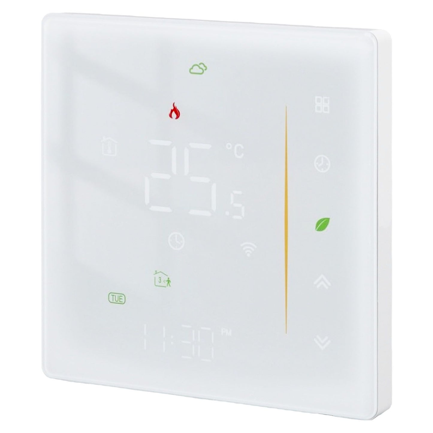 Household Smart Thermostat Programmable App Voice Control Electric Floor Heating Temperature Controller for ZigBee AC 95‑240V White