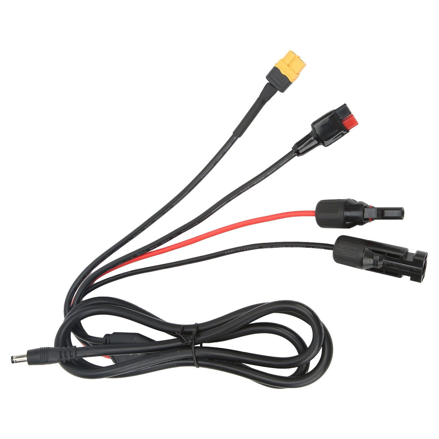 1 to 4 Solar Panel Plug to DC 5.5x2.1mm Adapter Extension Power Cable Solar Panel Charger Connecting Cable