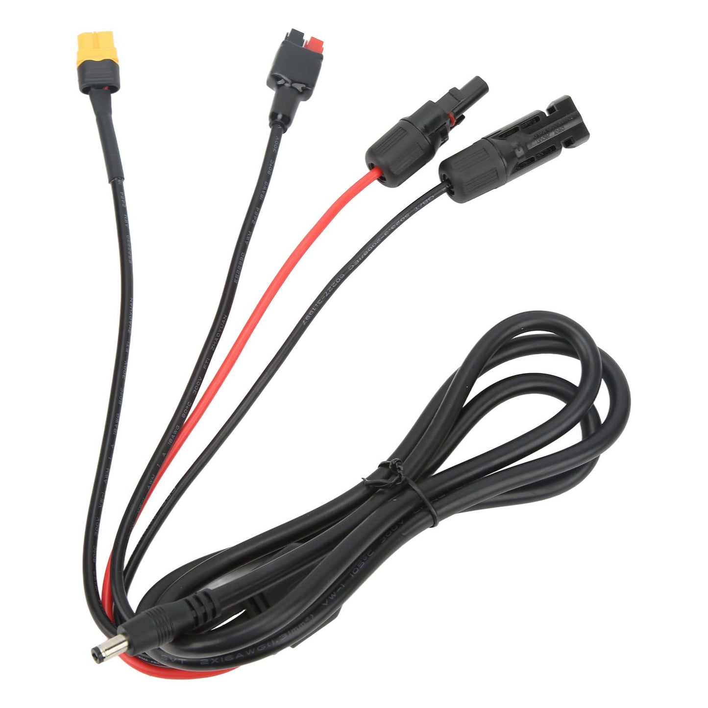 1 to 4 Solar Panel Plug to DC 5.5x2.1mm Adapter Extension Power Cable Solar Panel Charger Connecting Cable
