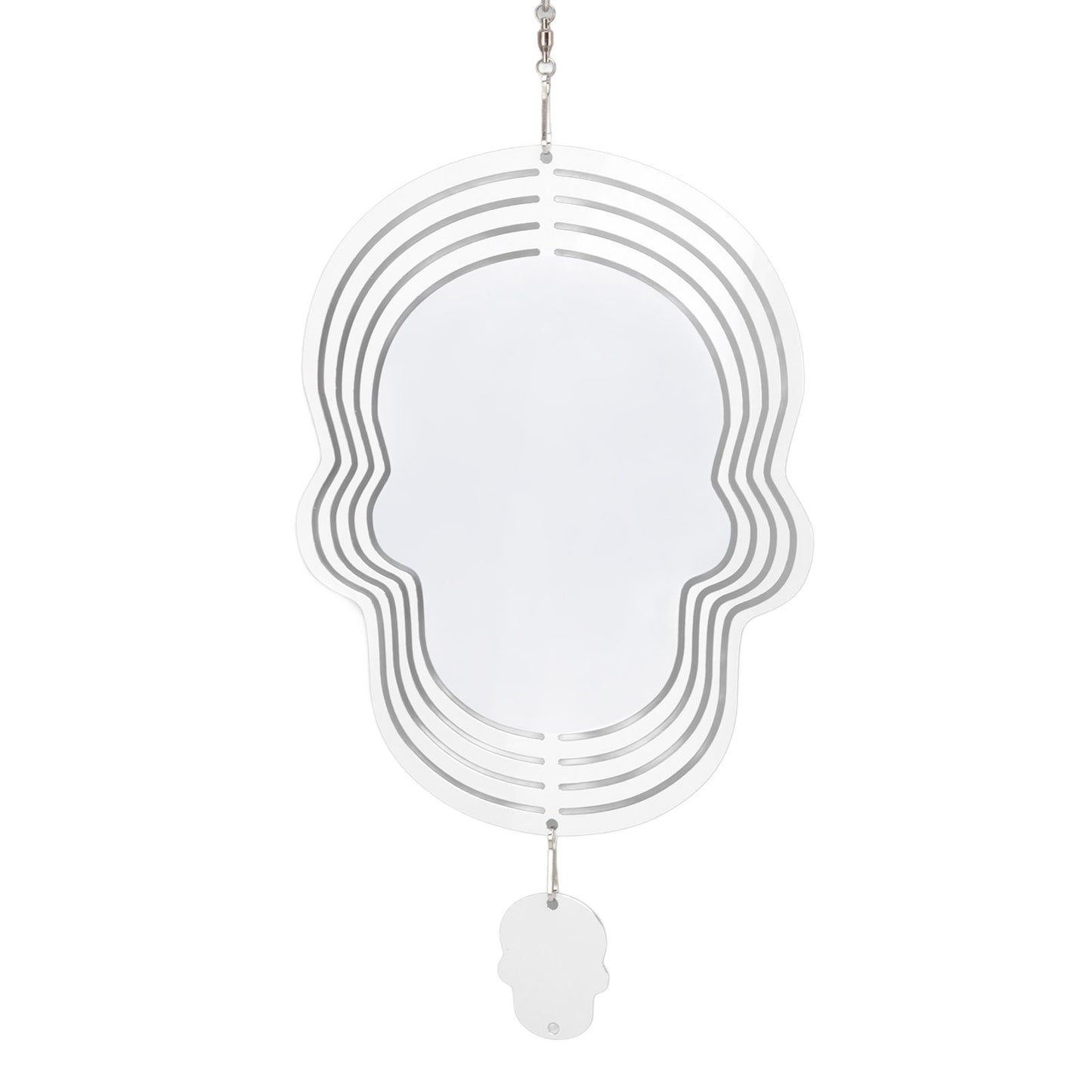 Wind Chime White Simple Delicate Decorative Weather Resistance Ornament for Lamp Tree Wall Skull Pattern