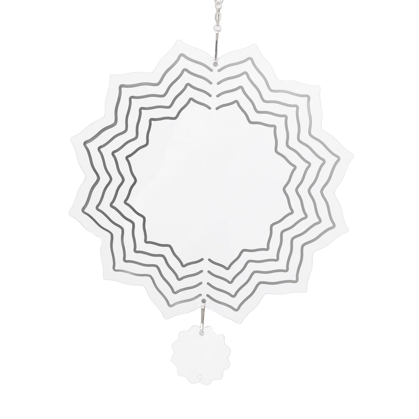 Wind Chime White Simple Delicate Decorative Weather Resistance Ornament for Lamp Tree Wall Lotus Pattern