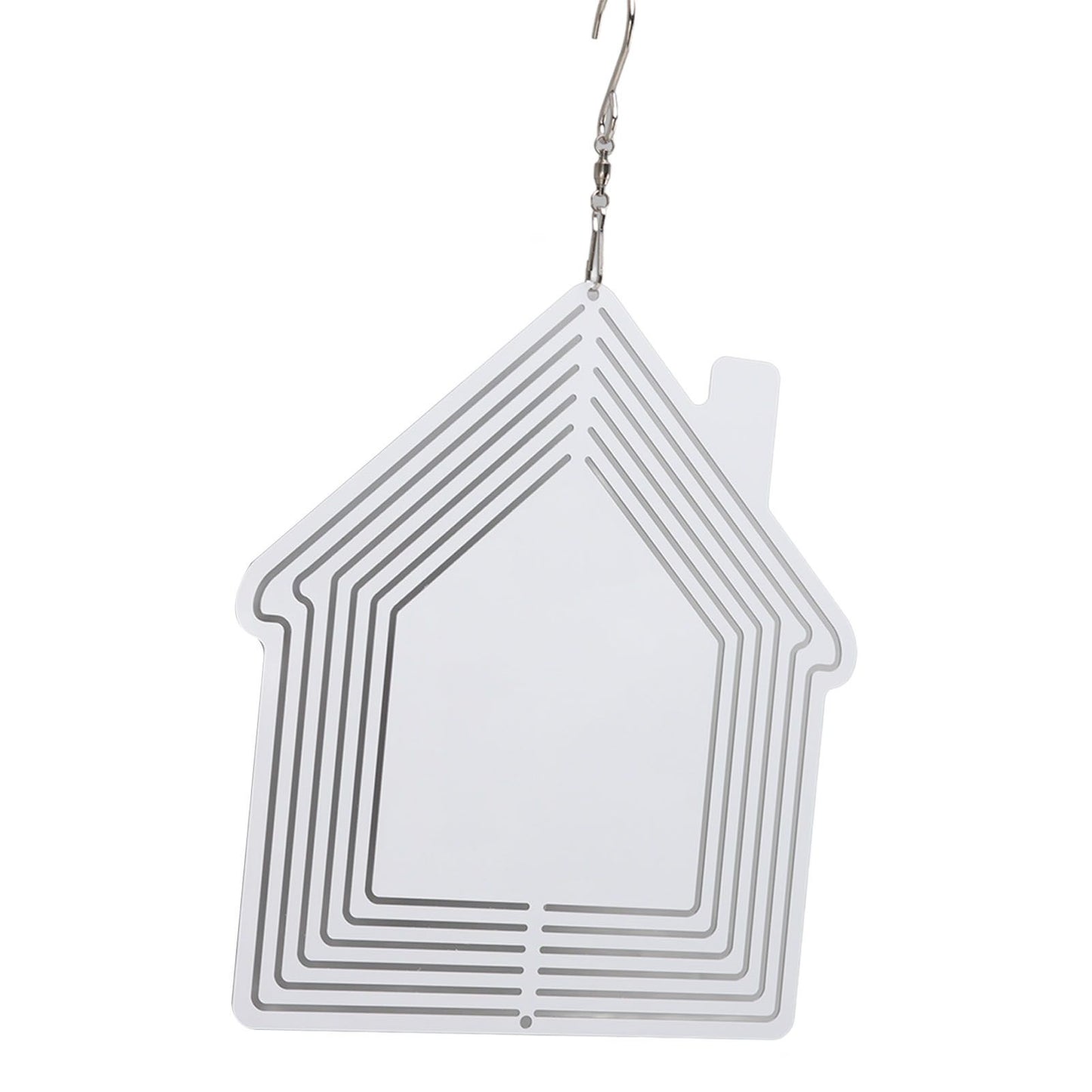 DIY Sublimation Metal Wind Spinner Hanging Blank Wind Chimes Garden Decorative Ornaments House 200x182x1mm