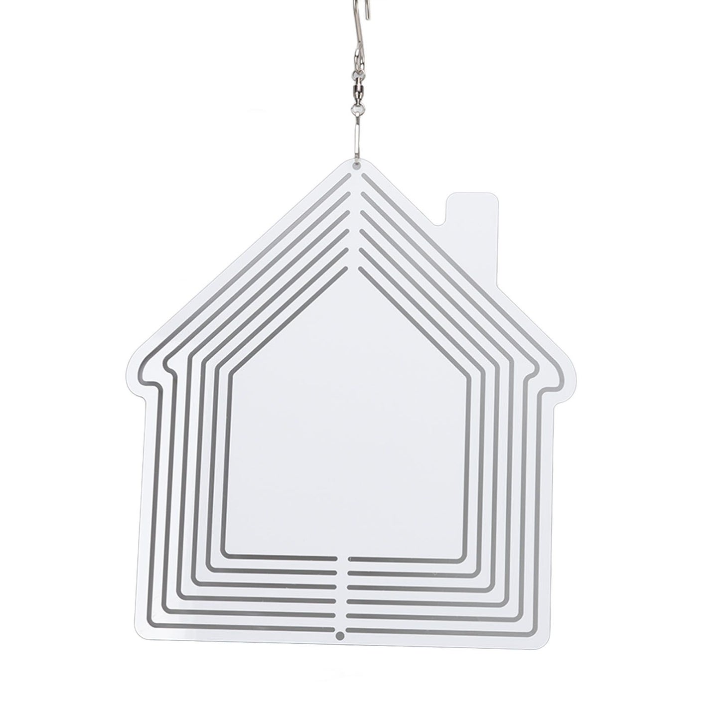 DIY Sublimation Metal Wind Spinner Hanging Blank Wind Chimes Garden Decorative Ornaments House 200x182x1mm
