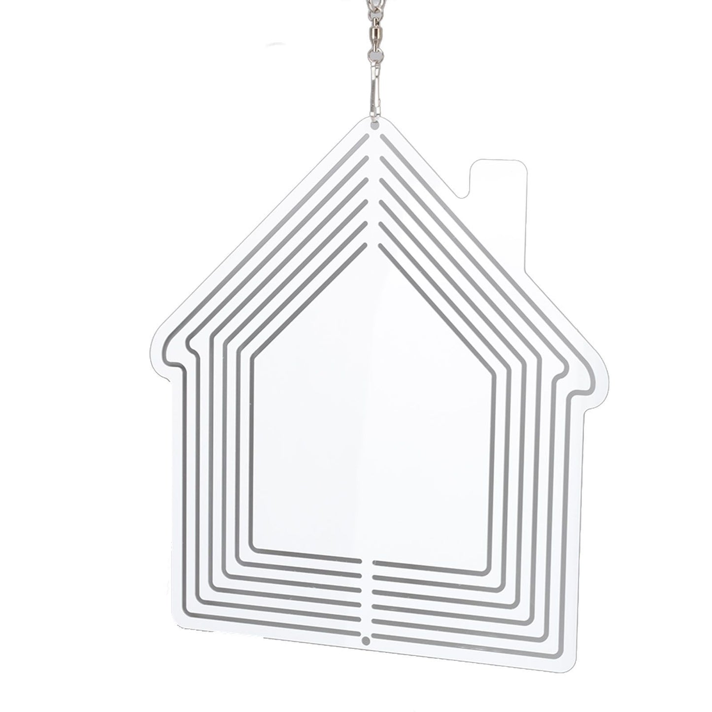 DIY Sublimation Metal Wind Spinner Hanging Blank Wind Chimes Garden Decorative Ornaments House 200x182x1mm