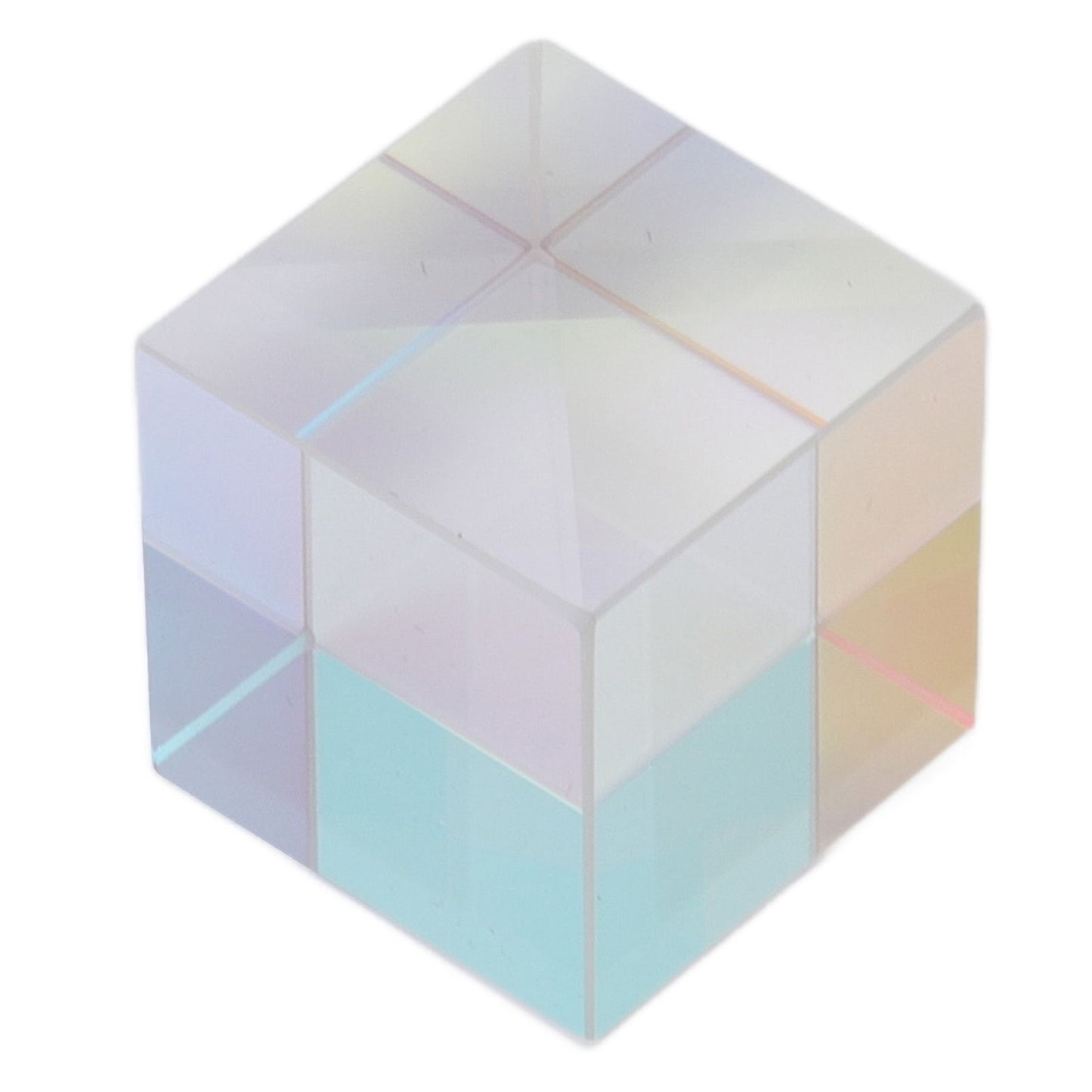 Prism Cube Optical Glass RGB Dispersion Color Cube Sun Catcher X Cube Prism Birthday Gift 20x20x20mm/0.8x0.8x0.8in