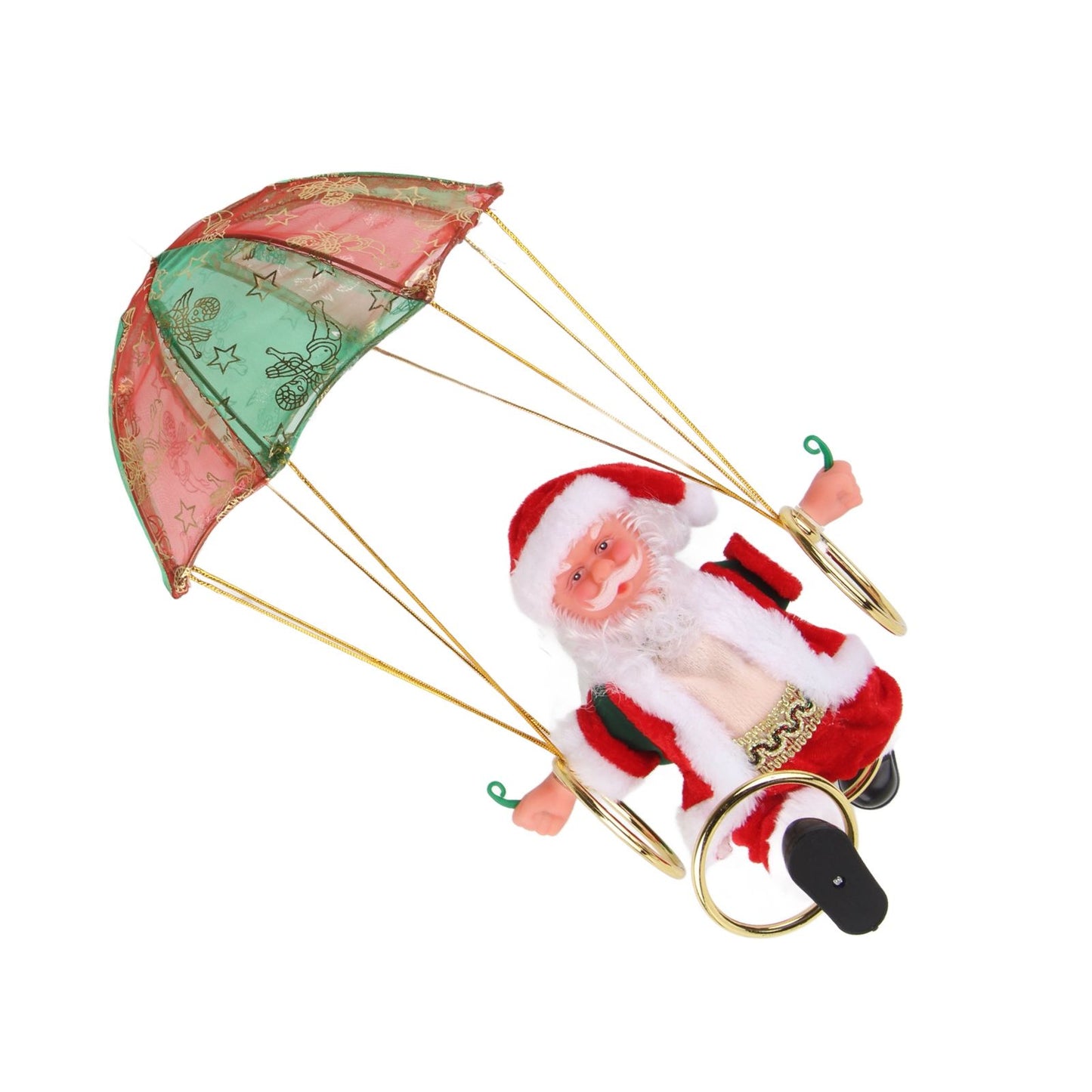 Parachute Christmas Ornaments Lovely Shape Safe Eco Friendly Fleece PC Christmas Hanging Ornament Parachute for Kids Circling
