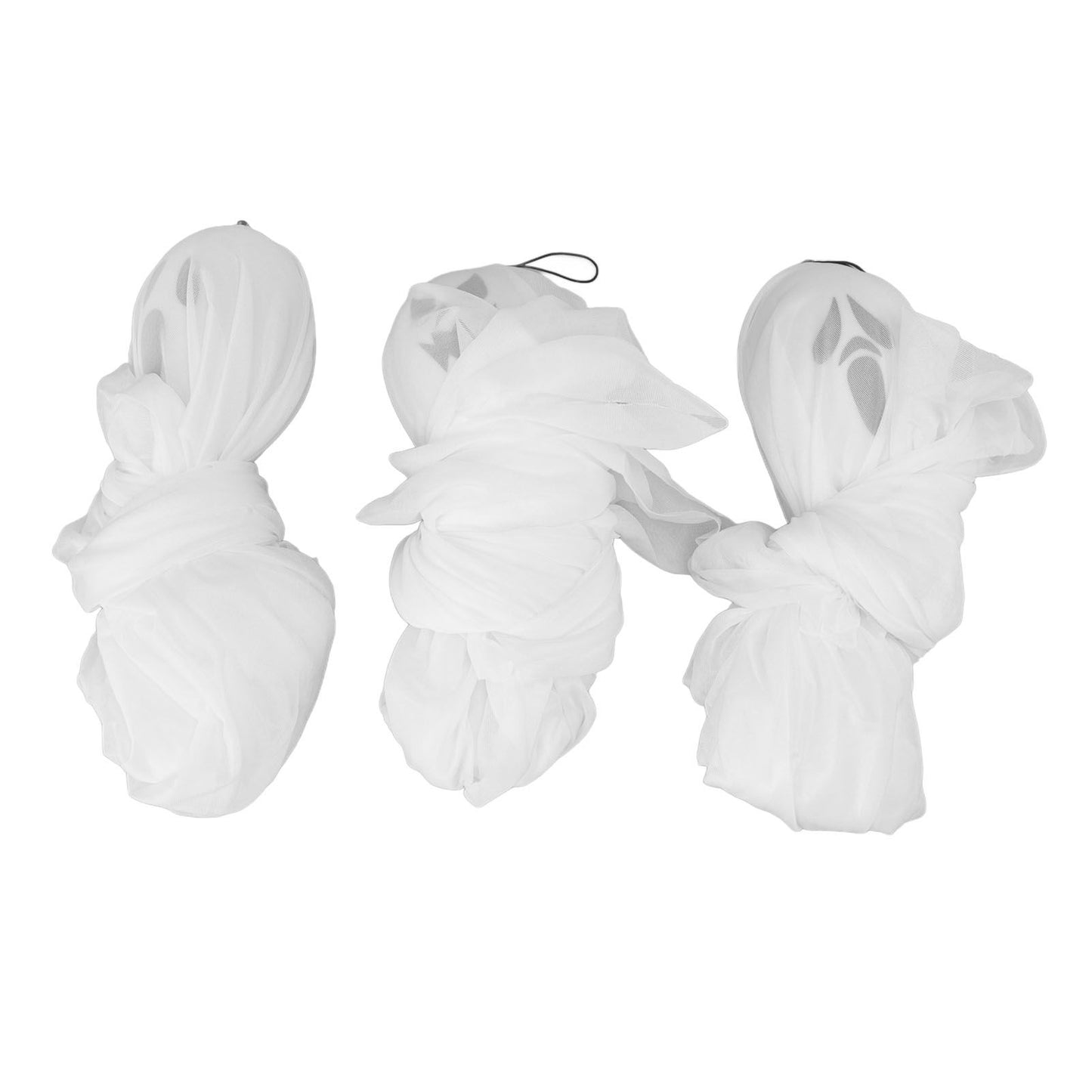 3Pcs Halloween Hanging Ghosts Glowing in The Dark 2 Layers Easy Installation Flying Ghosts for Party Indoor Decoration