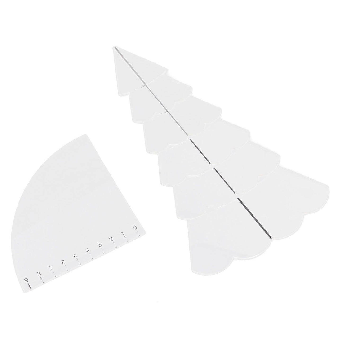Handmade Christmas Tree Quilting Set Transparent Acrylic DIY Sewing Pattern Template Ruler Tool Set for Bowl Mats Making S