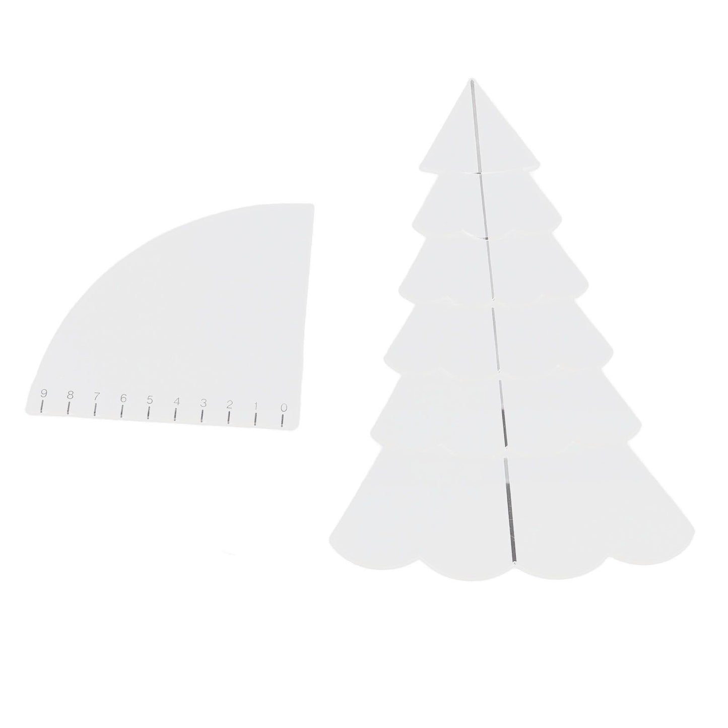 Handmade Christmas Tree Quilting Set Transparent Acrylic DIY Sewing Pattern Template Ruler Tool Set for Bowl Mats Making S