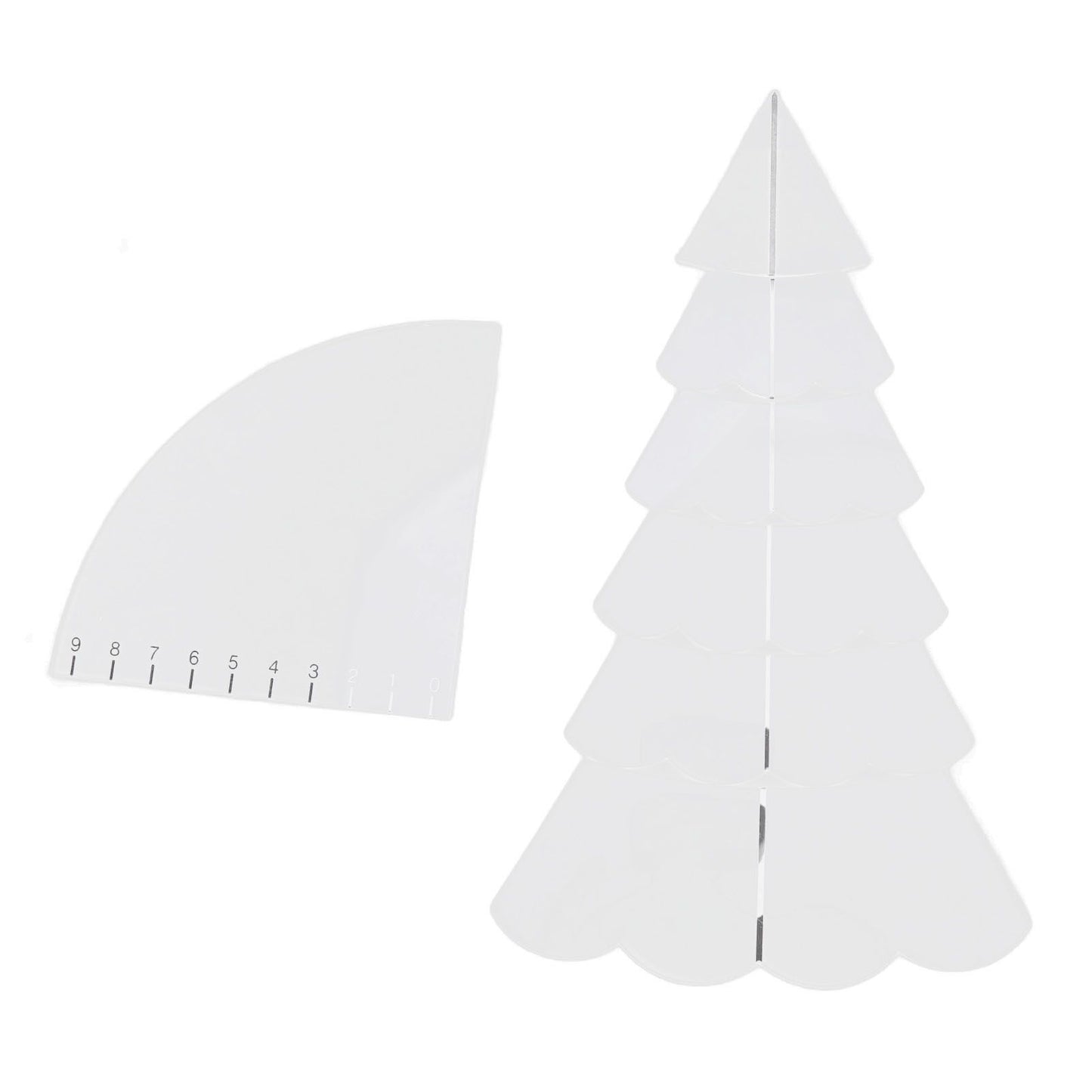 Handmade Christmas Tree Quilting Set Transparent Acrylic DIY Sewing Pattern Template Ruler Tool Set for Bowl Mats Making S