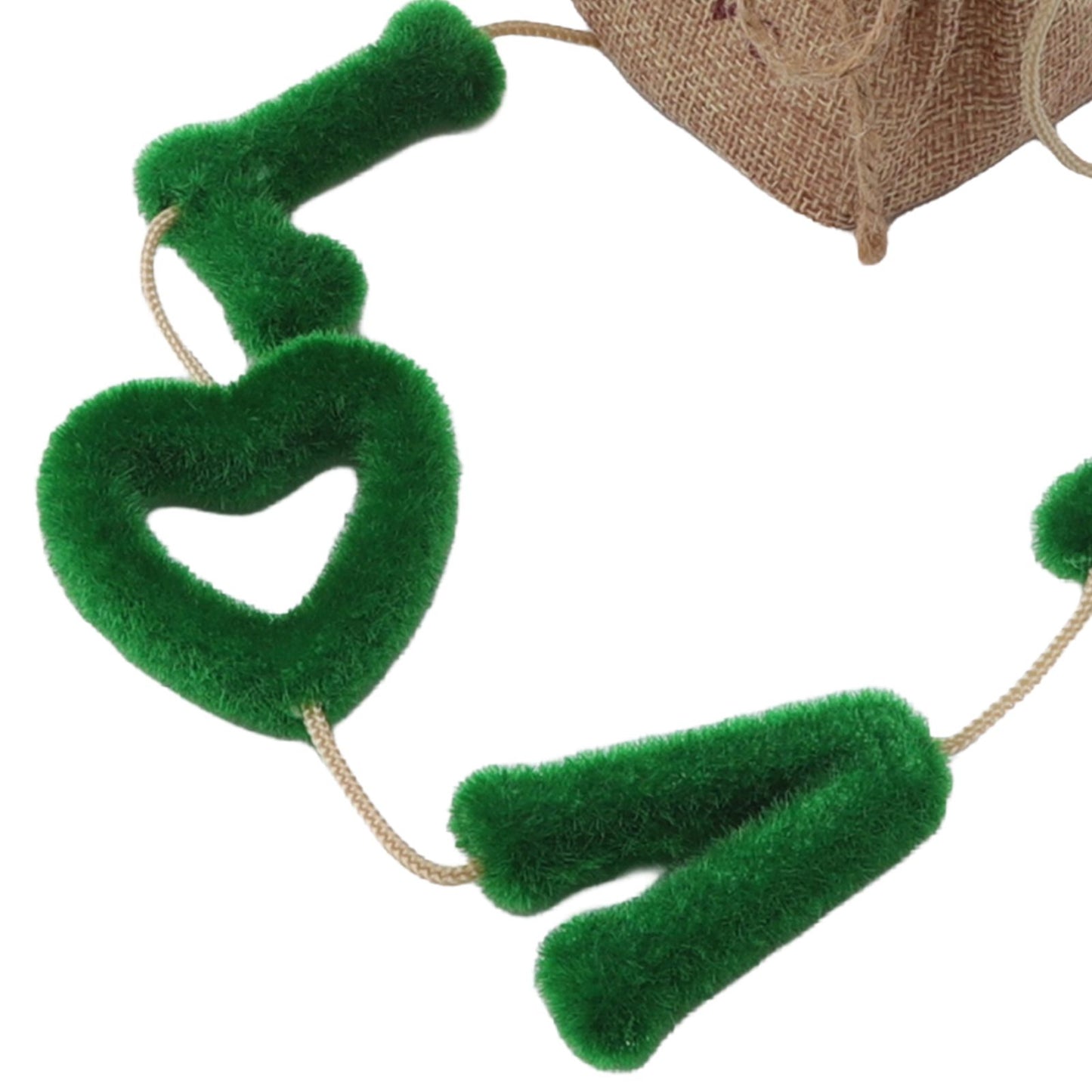 Love Hanging Flower Basket Plastic and Linen Hanging Artificial Flower for Home Wedding
