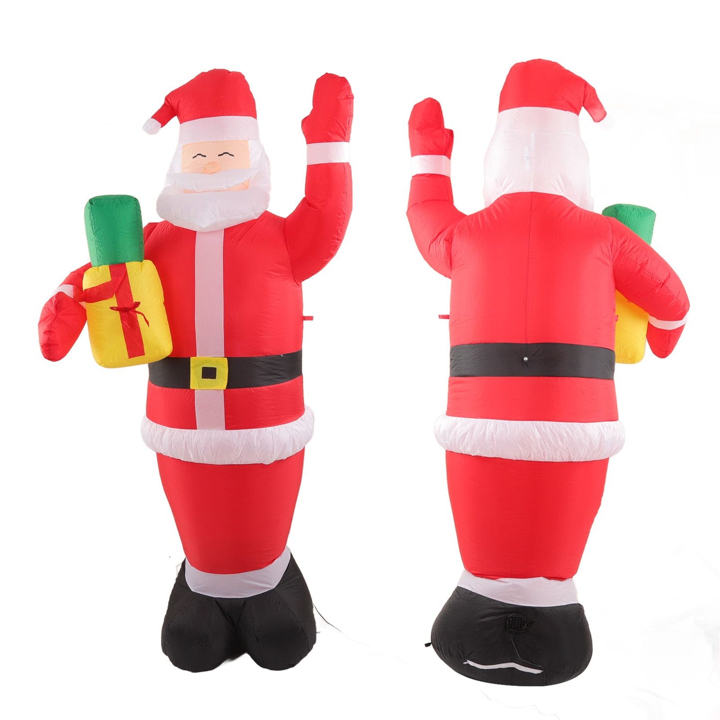 Inflatable Christmas Old Man Model with Gift Bag in Hand LED Growing Inflatable Christmas Man for Outdoor Garden Yard AU 100‑240V