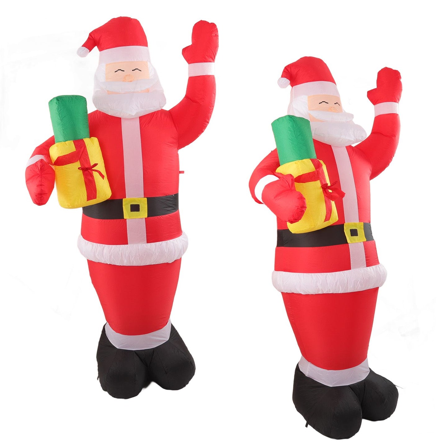 Inflatable Christmas Old Man Model with Gift Bag in Hand LED Growing Inflatable Christmas Man for Outdoor Garden Yard AU 100‑240V