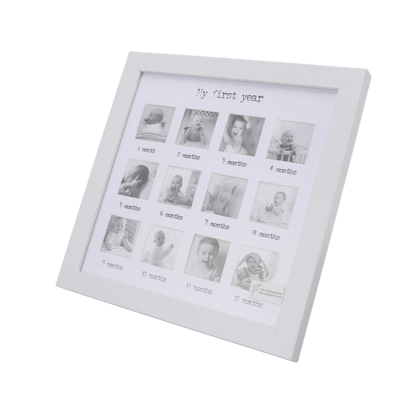 Baby First Year Photo Frame 12 Months Newborn Monthly Picture Frame for Baby Growth Record Baby Keepsake