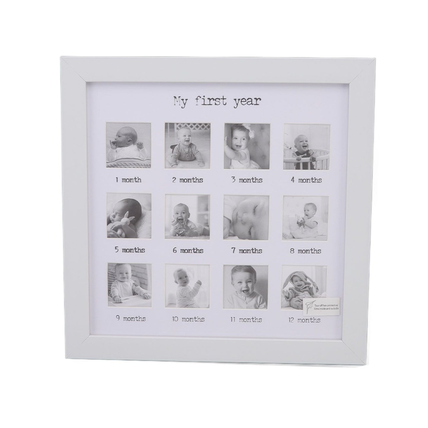 Baby First Year Photo Frame 12 Months Newborn Monthly Picture Frame for Baby Growth Record Baby Keepsake