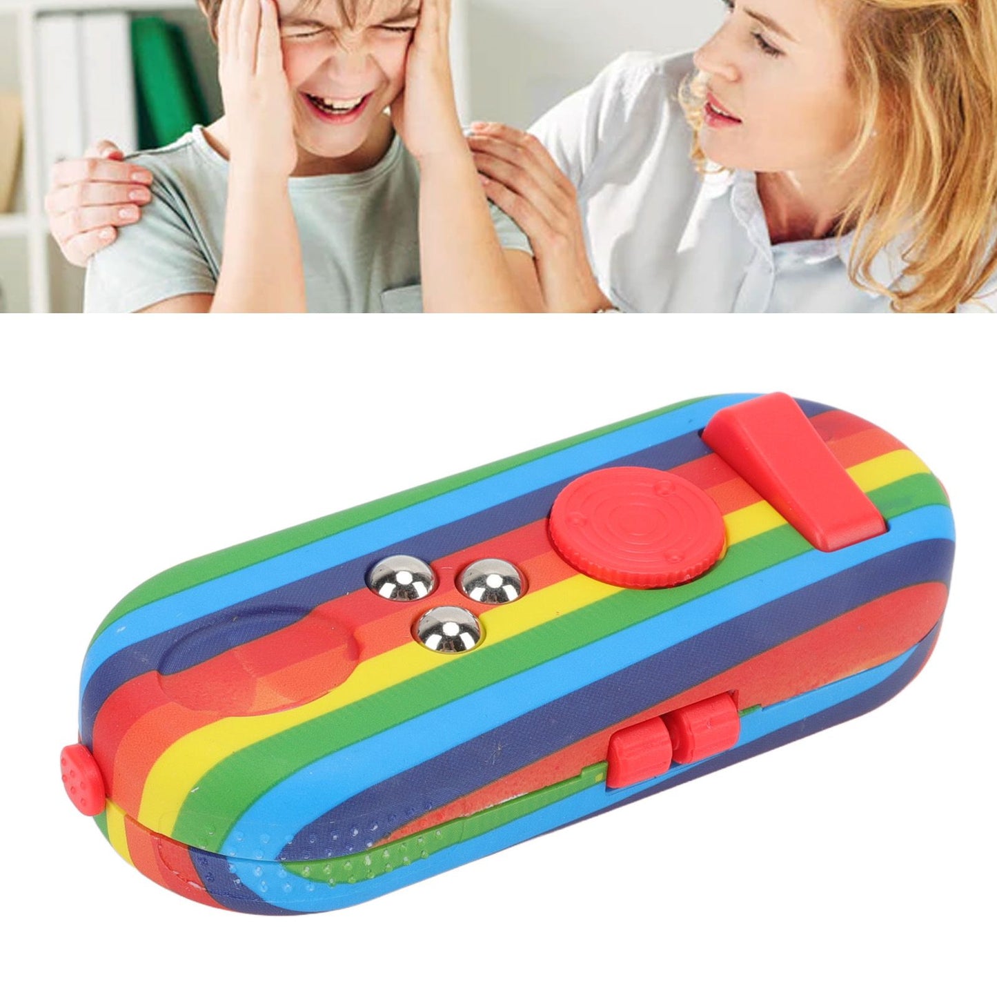 Fidget Toy Reduce Stress Relax Mood Portable Anxiety Sensory EDC Toy Sensory Fidgets Controller Pad 9 Colorful