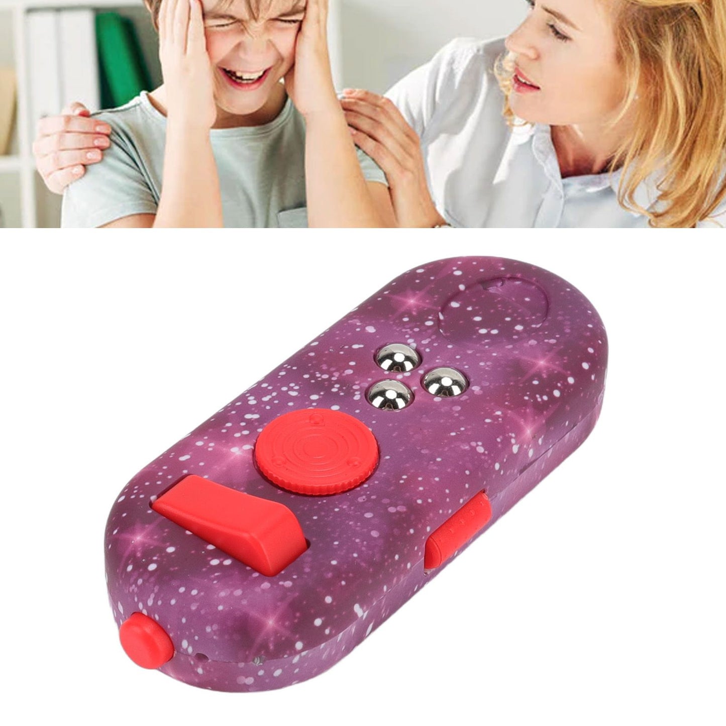 Fidget Toy Reduce Stress Relax Mood Portable Anxiety Sensory EDC Toy Sensory Fidgets Controller Pad 10 Star Purple