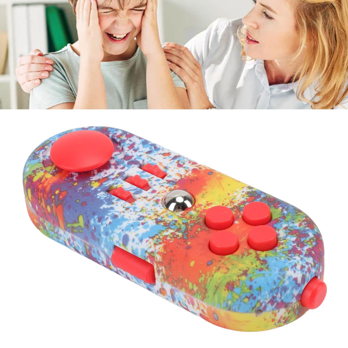 Fidget Toy Reduce Stress Relax Mood Portable Anxiety Sensory EDC Toy Sensory Fidgets Controller Pad 11 Graffiti Color