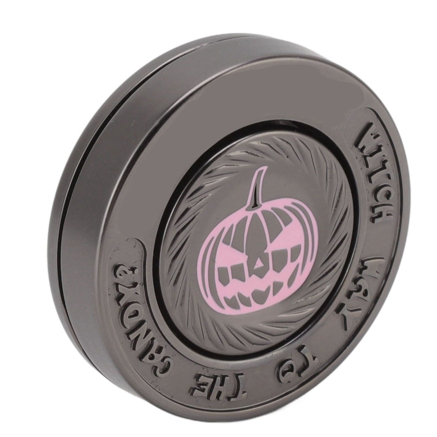 Fidget Spinning Toy Evil Pumpkin Round Lightweight Stress Relieving EDC Desk Toy for Office