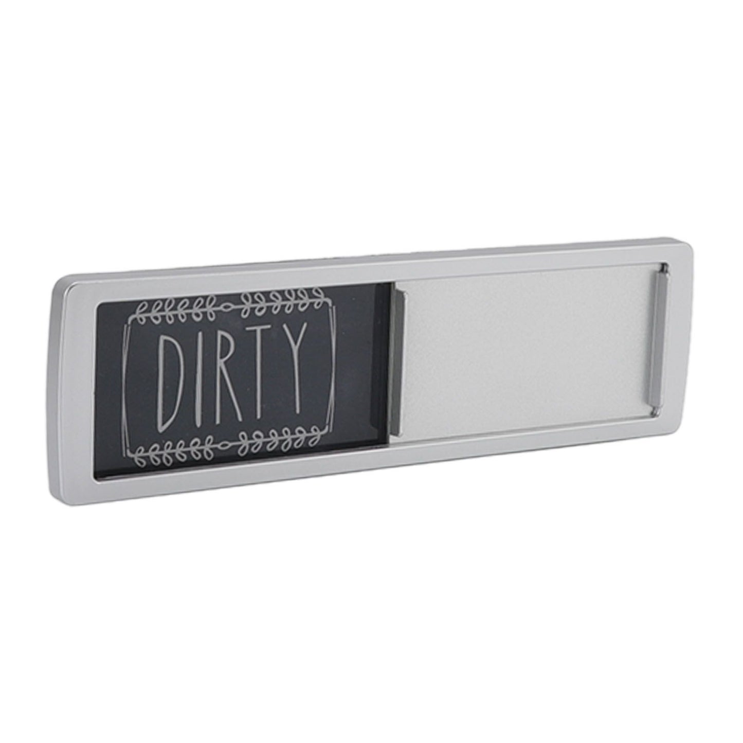 Dishwasher Magnet Easy To Read Clean Dirty Sign Indicator for Dishwasher With Double Sided Adhesive Tape Silver (Black and White)