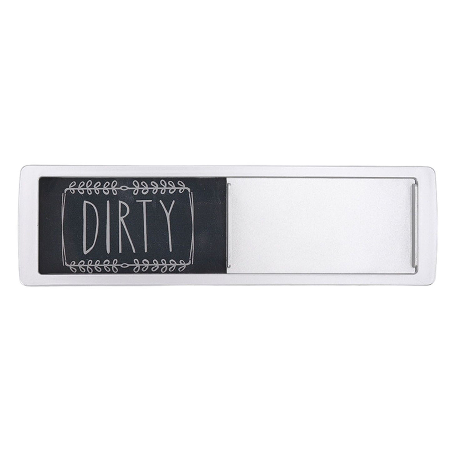 Dishwasher Magnet Easy To Read Clean Dirty Sign Indicator for Dishwasher With Double Sided Adhesive Tape Silver (Black and White)