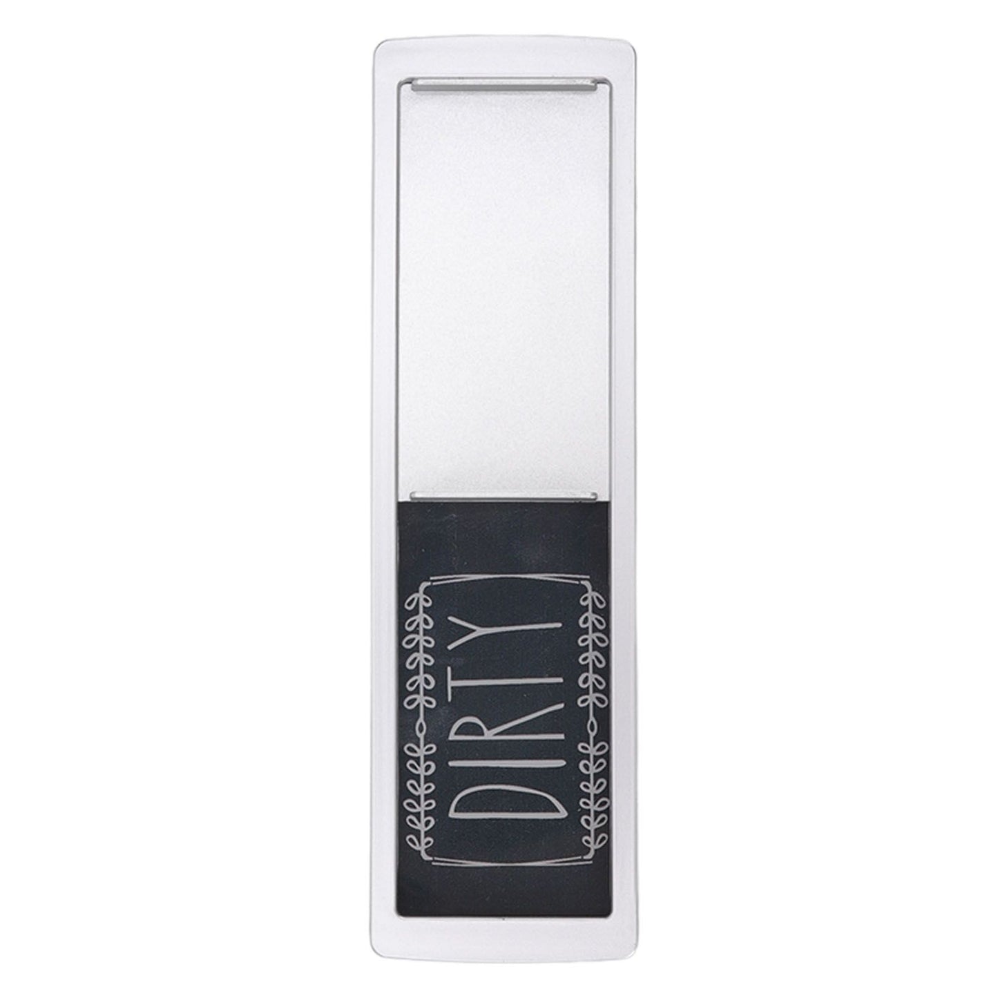 Dishwasher Magnet Easy To Read Clean Dirty Sign Indicator for Dishwasher With Double Sided Adhesive Tape Silver (Black and White)
