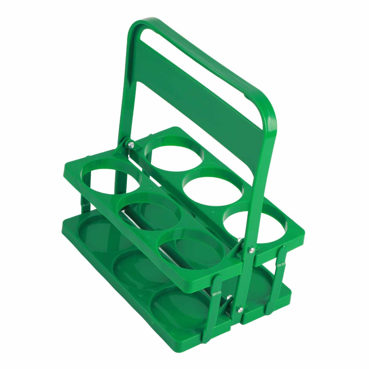 Portable Beer Bottle Rack Pure Color Foldable Beverage Storage Rack Picnic Beer Handle Basket Green