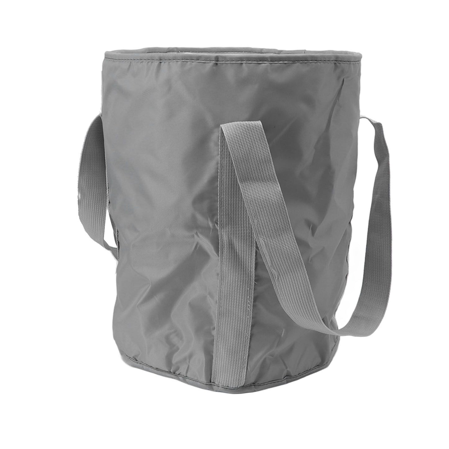 Foldable Foot Tub Polyester Double Layer Collapsible Camping Bucket with Storage Bag for Outdoor Grey