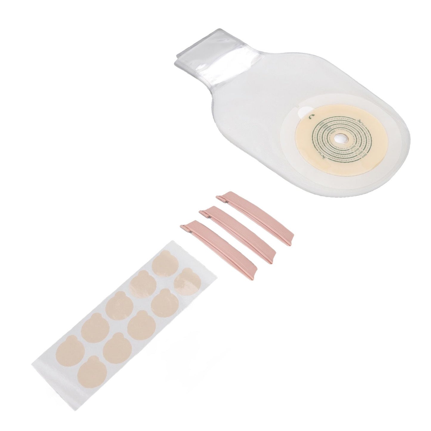 10pcs Colostomy Bags Double Layer Glue One Piece Molding Drainable Pouches for Ostomy Ileostomy Stoma Care 25mm to 60mm