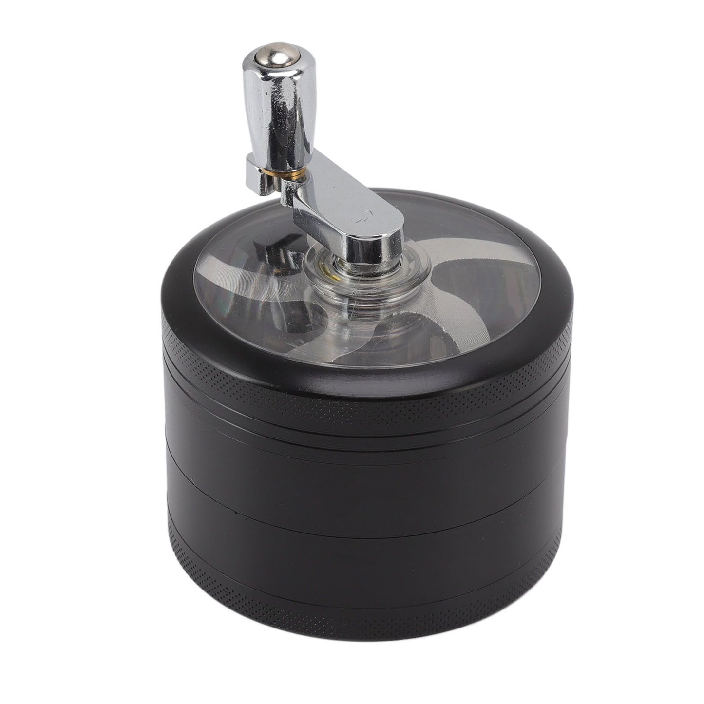 4 Layers Hand Crank Spices Grinder Zinc Alloy 60mm Manual Spice Grinder with Filter