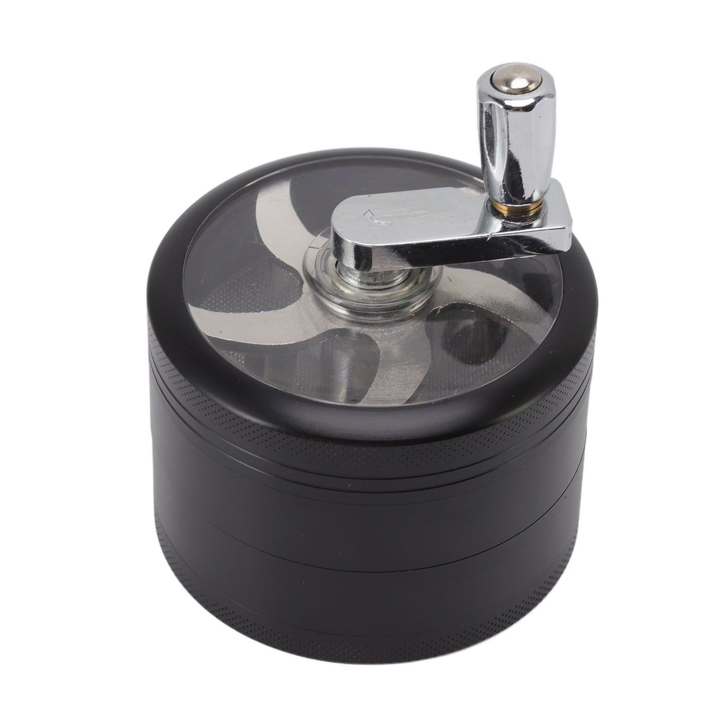4 Layers Hand Crank Spices Grinder Zinc Alloy 60mm Manual Spice Grinder with Filter