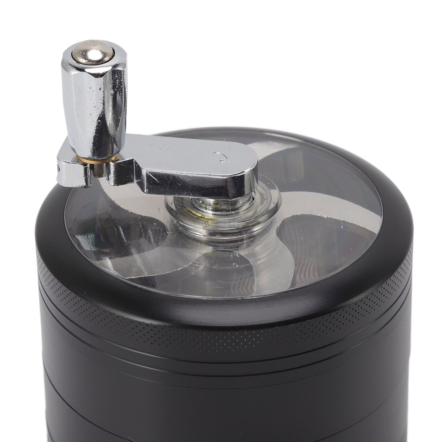 4 Layers Hand Crank Spices Grinder Zinc Alloy 60mm Manual Spice Grinder with Filter