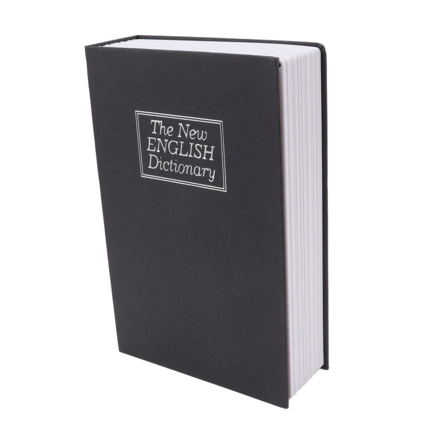 Book Safe Box Innovative Medium Dictionary Diversion Book Safe with Coded Lock for Storing Money Jewelry Cards Documents Black