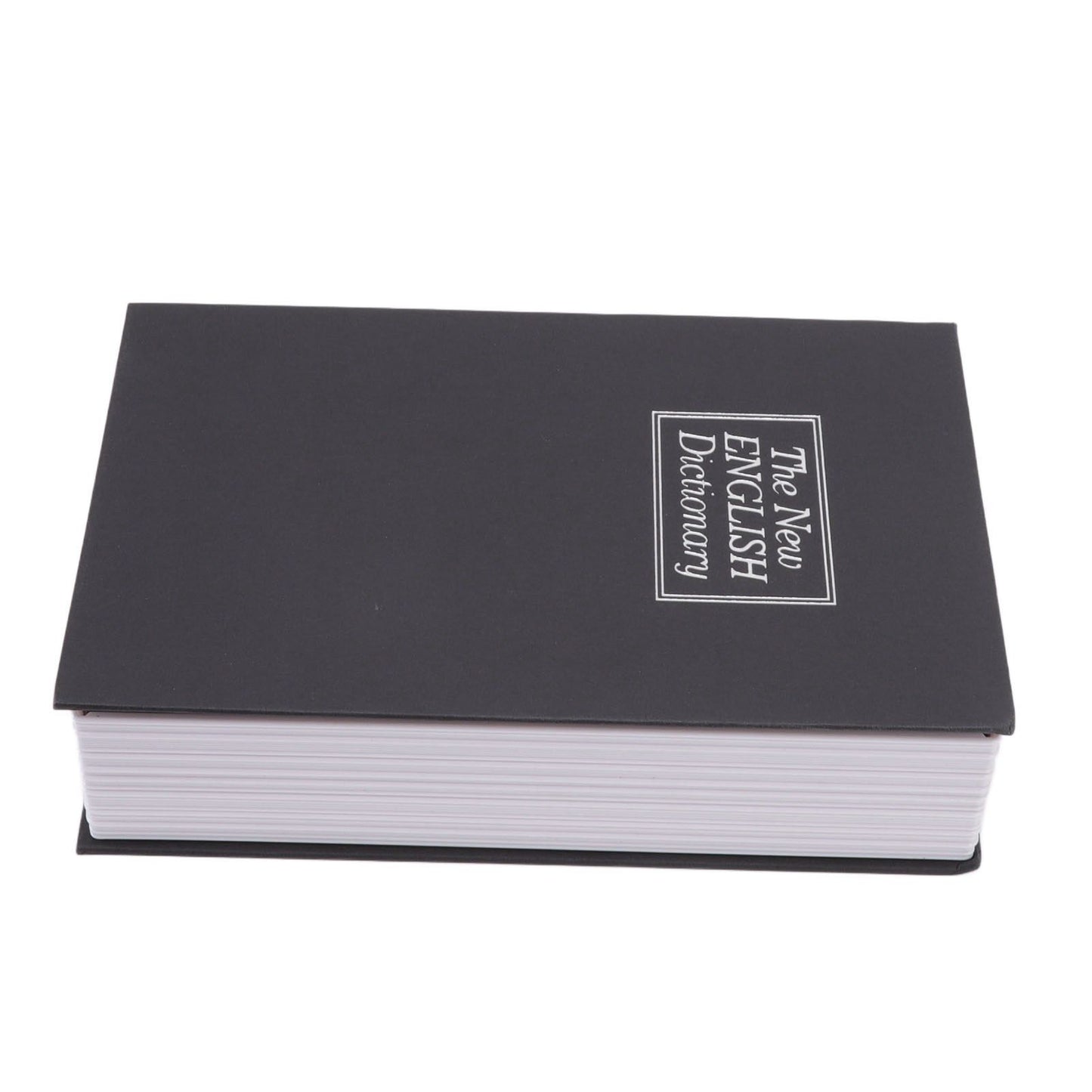 Book Safe Box Innovative Medium Dictionary Diversion Book Safe with Coded Lock for Storing Money Jewelry Cards Documents Black