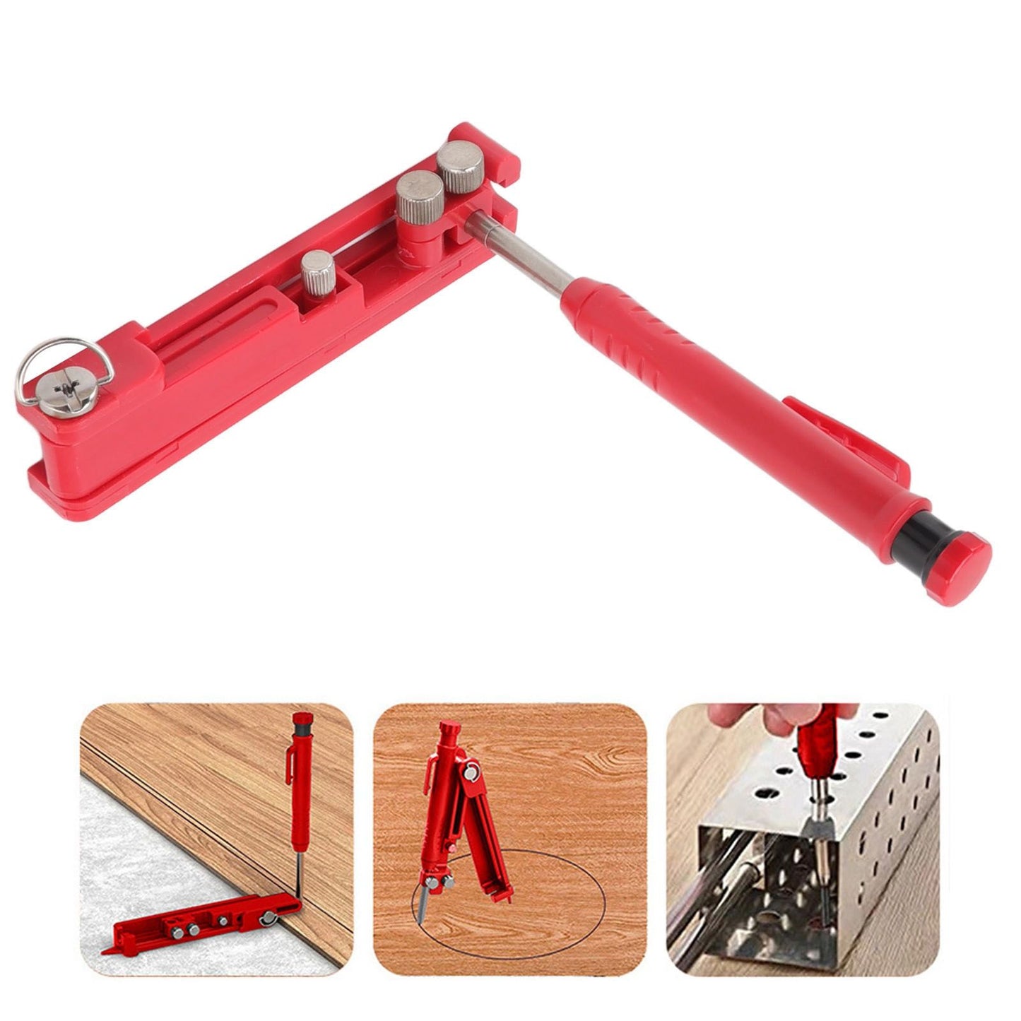 Carpenter Pencils Multifunctional Free Adjustment Compact Portable Scribe Tool for Home Outdoor Industry