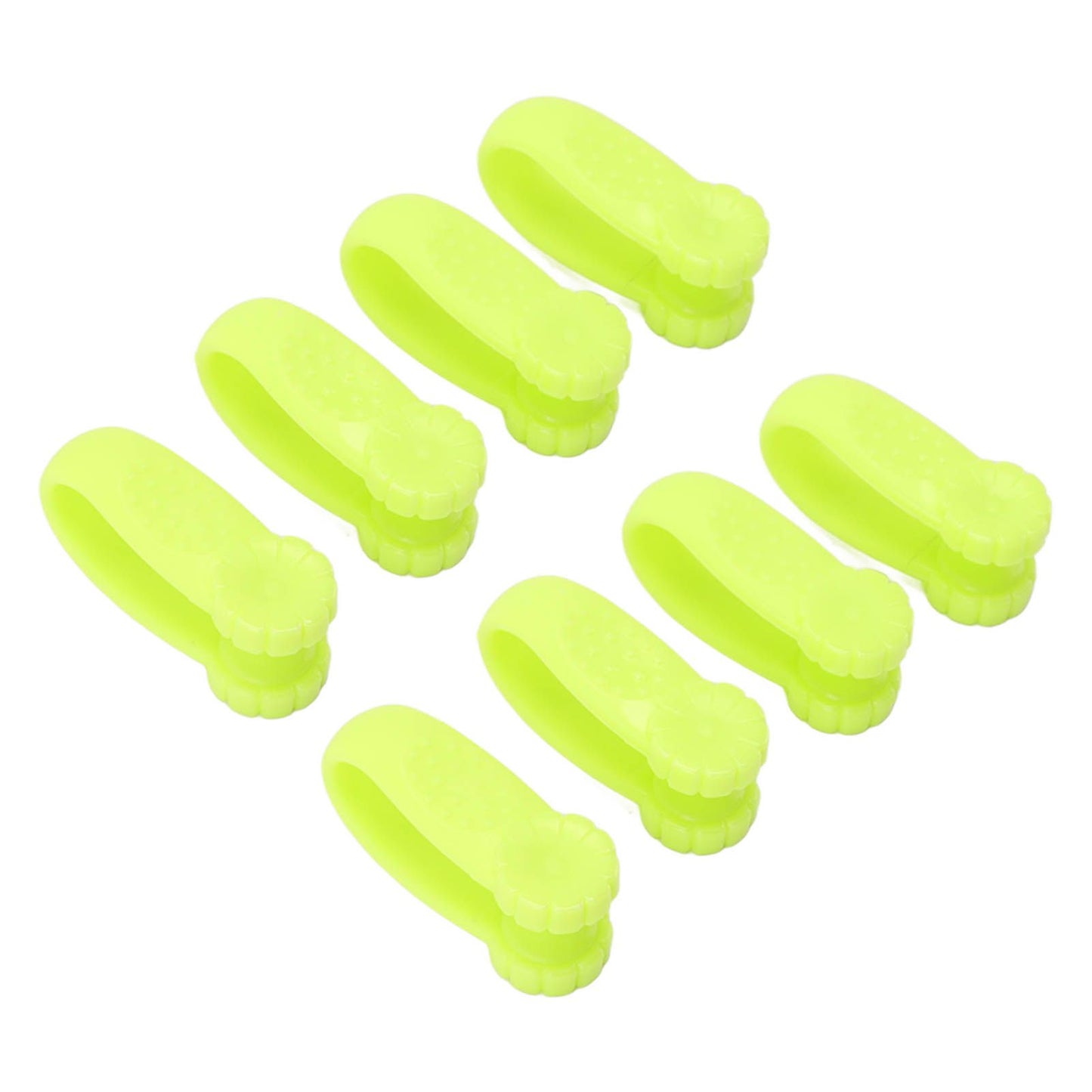 8PCS Hand Pressure Point Tool Plastic Hand Acupressure Clip for Between Thumb and Index Migraine Headache Relief Green